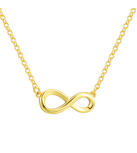 Yellow gold plated infinity necklace | Desert Shine Collection