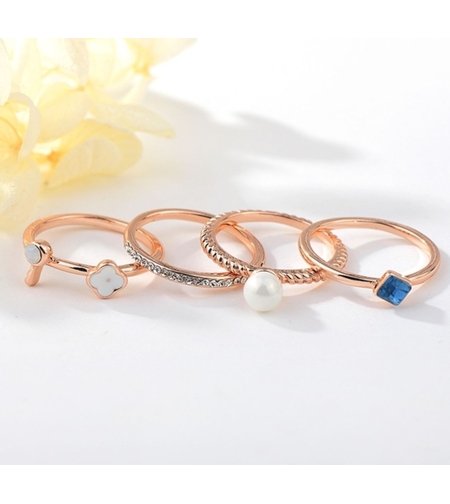 Комплект пръстени розово позлатяване 2500000024375 | Колекция Rose Gold