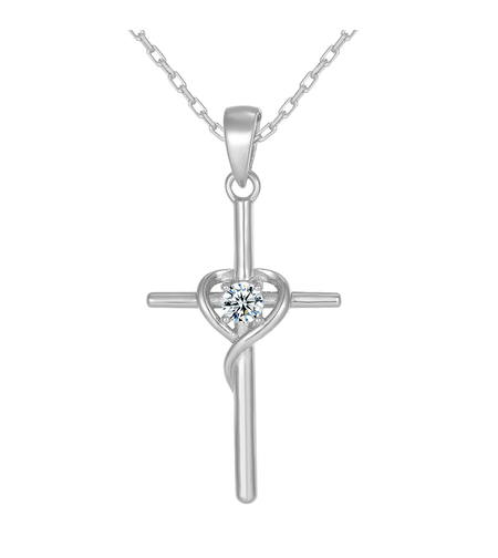 Нежно сребърно колие кръст 2700000071557 | колекция Delicate Silver