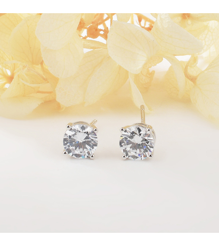 DELICATE STUD SILVER EARRINGS