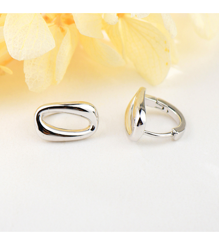 Сребърни обеци с родий | колекция Delicate Silver | Бижута Invoke.bg