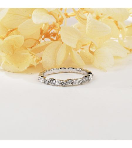 Сребърен пръстен нежна халка JL070454B | колекция Delicate Silver