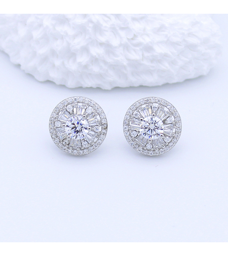 Сребърни обеци по ухото с циркони | Колекция Silver Premium | Бижута Invoke.bg