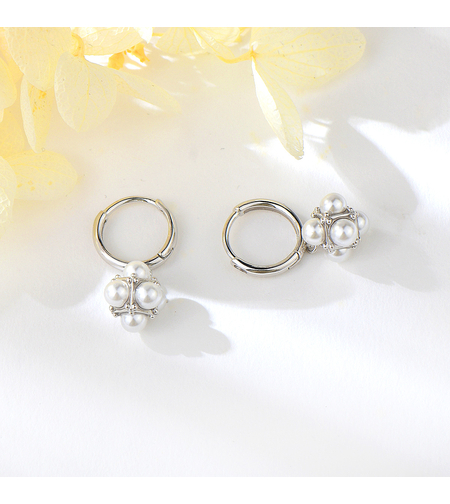 Сребърни обеци с перли | колекция Delicate Silver | Бижута Invoke.bg