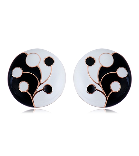 Обеци розово позлатяване с бижутериен лак | Колекция Rose Gold | Бижута Invoke.bg