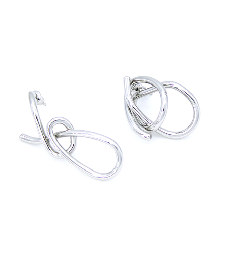 Earrings white gold plating 2405112599417 | Desert Shine Collection
