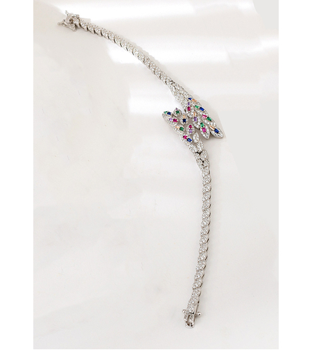 Сребърна гривна с платинено покритие | Колекция Silver Premium | Бижута Invoke.bg