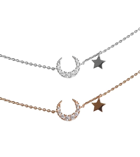 Сребърно колие с кристали Swarovski | колекция Delicate Silver | Бижута Invoke.bg