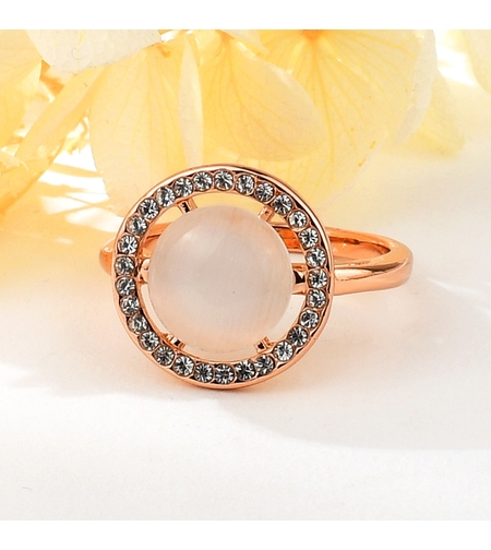 Пръстен розово позлатяване котешко око | Колекция Rose Gold | Бижута Invoke.bg