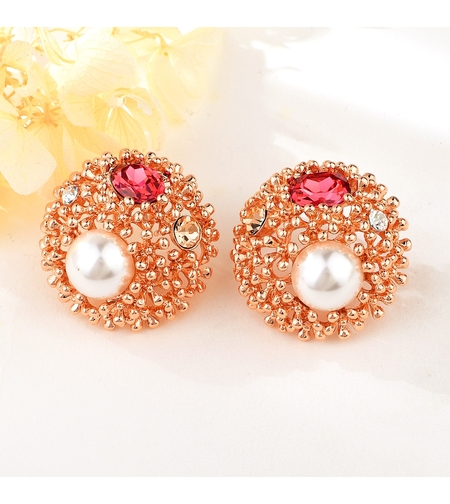 Обеци розово позлатяване еуфория | Колекция Rose Gold | Бижута Invoke.bg