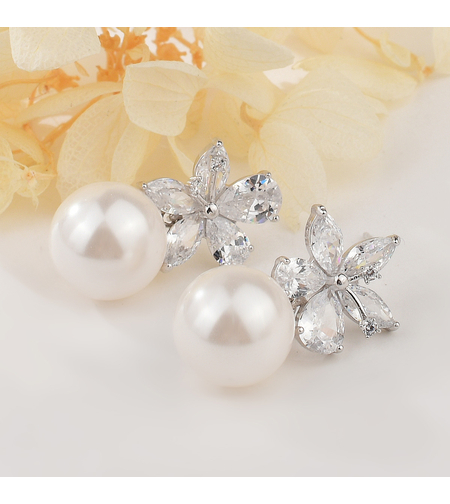 Ежедневни сребърни обеци с перли | колекция Delicate Silver | Бижута Invoke.bg