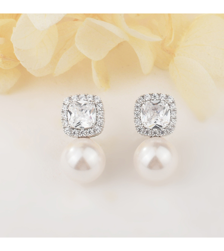 EVERYDAY SILVER EARRINGS WITH PEARLS - 2700000062135