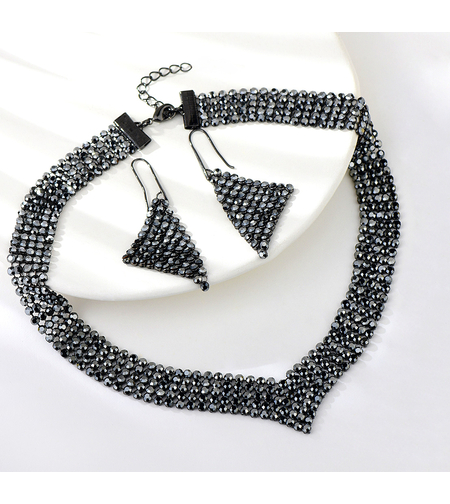 Комплект черно позлатяване 'Нощ' | Колекция Luxury Secret | Бижута Invoke.bg