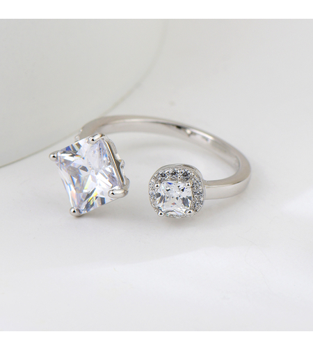 Сребърен пръстен с платина | Колекция Silver Premium | Бижута Invoke.bg