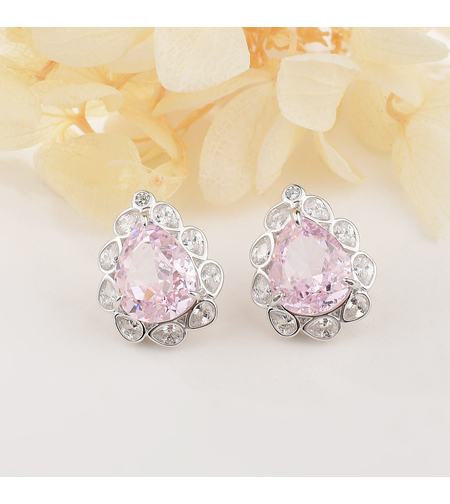 PINK DROPS CRUSHED ICE EARRINGS