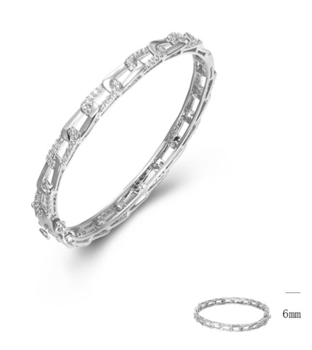 Сребърна гривна Верига с платина | Колекция Silver Premium | Бижута Invoke.bg