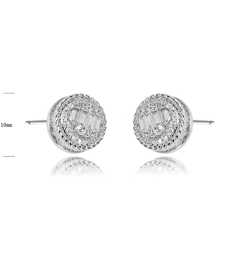 Сребърни обеци с платинирано сребро | Колекция Silver Premium | Бижута Invoke.bg