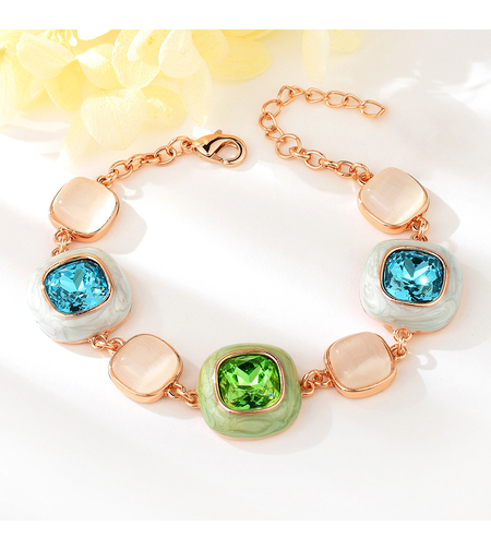 Гривна розово позлатяване цветна еуфория | Колекция Rose Gold | Бижута Invoke.bg