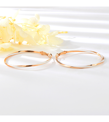 Сребърни обеци Халки с розово позлатяване | колекция Delicate Silver | Бижута Invoke