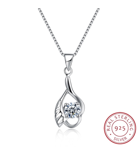 Сребърно колие Swarovski Crystals | колекция Delicate Silver | Бижута Invoke