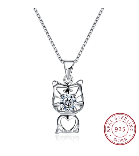 Сребърно колие Swarovski Crystals | колекция Delicate Silver | Бижута Invoke.bg