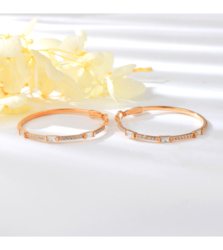 Сребърни обеци халки розово позлатяване | колекция Delicate Silver | Бижута Invoke.bg