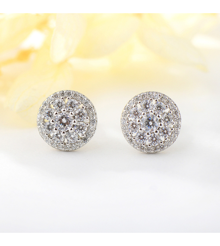 Сребърни обеци платинирано сребро | Колекция Silver Premium | Бижута Invoke.bg