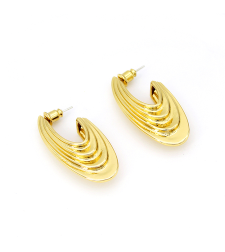 Earrings yellow gold plating 2405112599615 | Desert Shine Collection