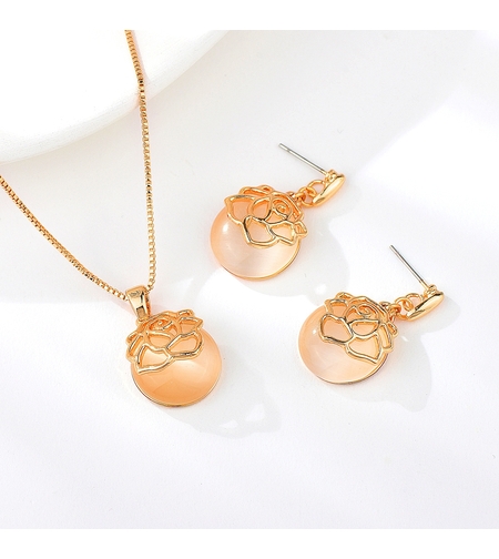 Комплект розово позлатяване рози | Колекция Rose Gold | Бижута Invoke.bg