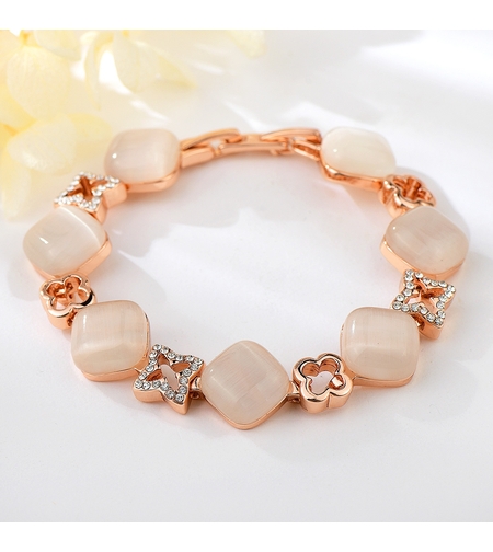 Гривна розово позлатяване котешко око | Колекция Rose Gold | Бижута Invoke.bg