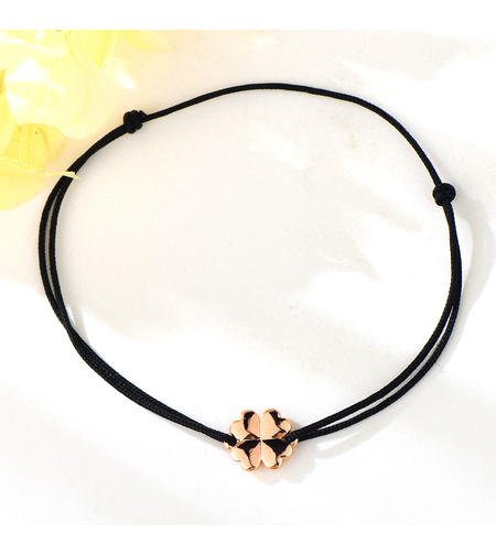 Be Simple & Lucky Black Thread Bracelet