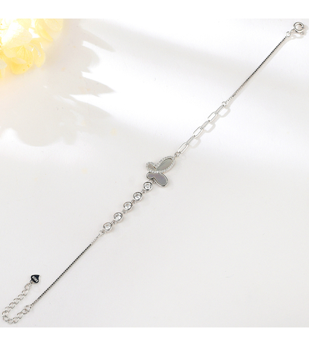 Сребърна гривна Пеперуди със седеф | колекция Delicate Silver | Бижута Invoke.bg