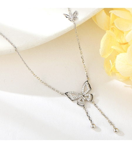 Сребърно колие Пеперуда | колекция Delicate Silver | Бижута Invoke