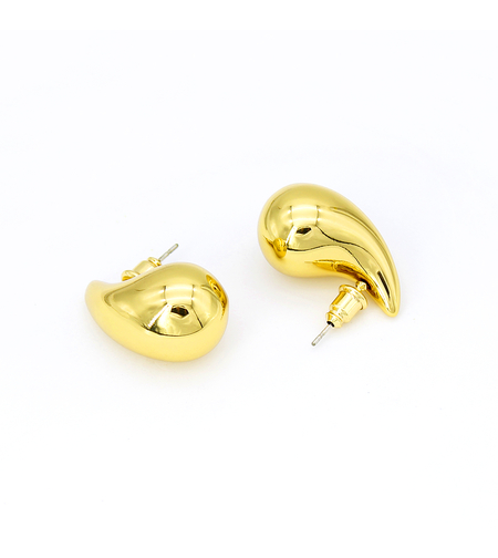 Earrings yellow gold plating drops 2405112599905 | Desert Shine Collection