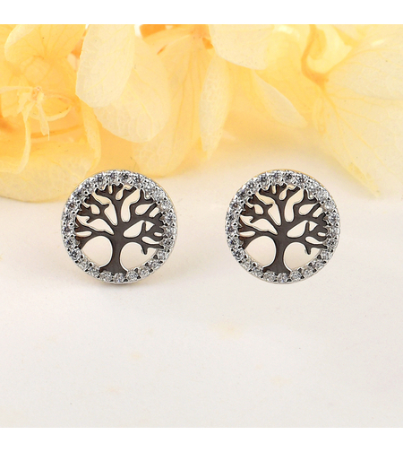 Ежедневни сребърни обеци дървото на живота | колекция Delicate Silver | Бижута Invoke.bg