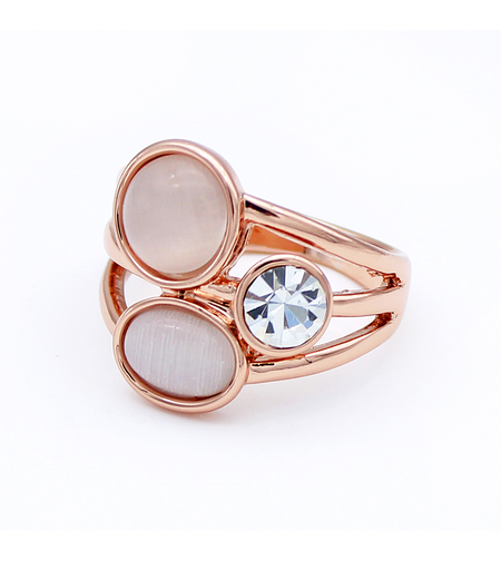 Пръстен розово позлатяване котешко око | Колекция Rose Gold | Бижута Invoke.bg