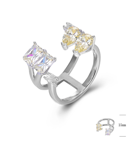 Сребърен пръстен Цвят цитрин | Колекция Silver Premium | Бижута Invoke.bg