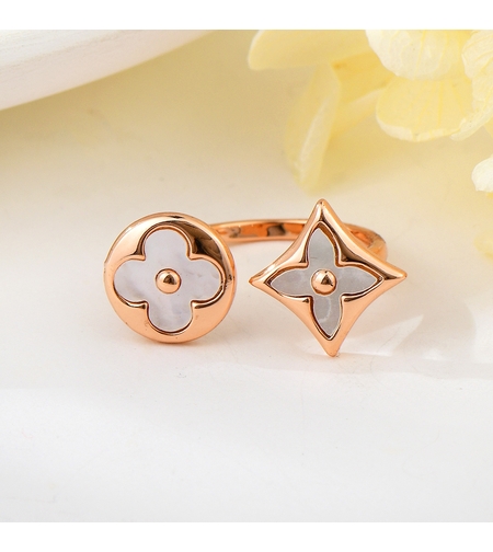 Пръстен розово позлатяване цветя | Колекция Rose Gold | Бижута Invoke.bg