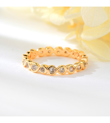 Пръстен жълто позлатяване с кристали Swarovski | Бижута Invoke.bg