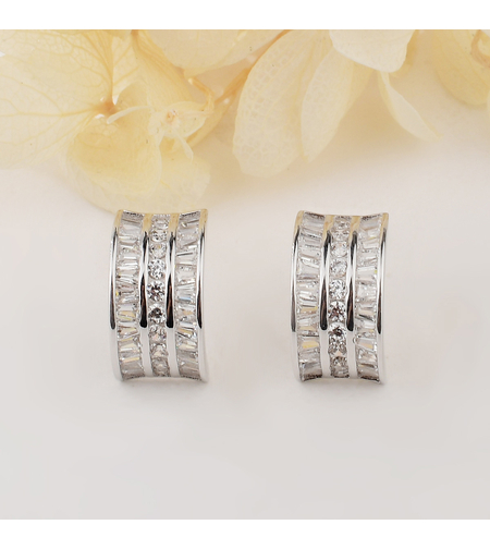 Ежедневни сребърни обеци 2700000065488 | колекция Delicate Silver | Бижута Invoke.bg