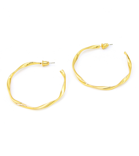 Обеци жълто позлатяване халки 2405112599400 | Колекция Desert Shine