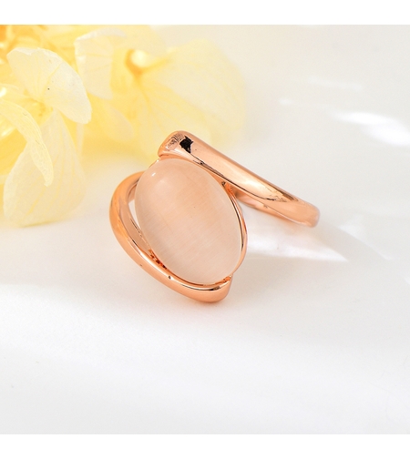 Пръстен розово позлатяване котешко око | Колекция Rose Gold | Бижута Invoke.bg