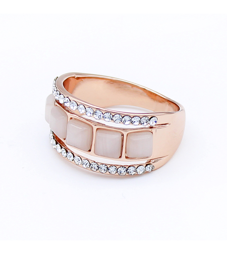 Пръстен розово позлатяване котешко око | Колекция Rose Gold | Бижута Invoke.bg