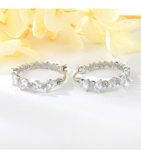 Сребърни Обеци Халки с родий | колекция Delicate Silver | Бижута Invoke.bg