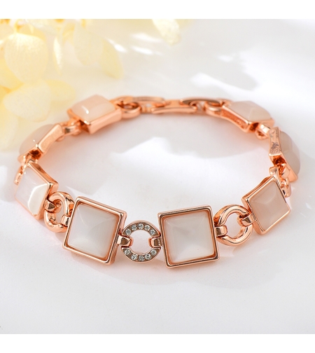 Гривна розово позлатяване котешко око | Колекция Rose Gold | Бижута Invoke.bg