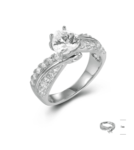 Сребърен пръстен с платина | Колекция Silver Premium | Бижута Invoke.bg