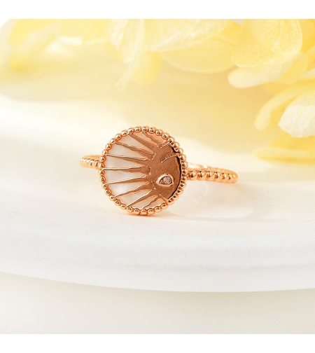 Пръстен розово позлатяване слънце | Колекция Rose Gold | Бижута Invoke.bg
