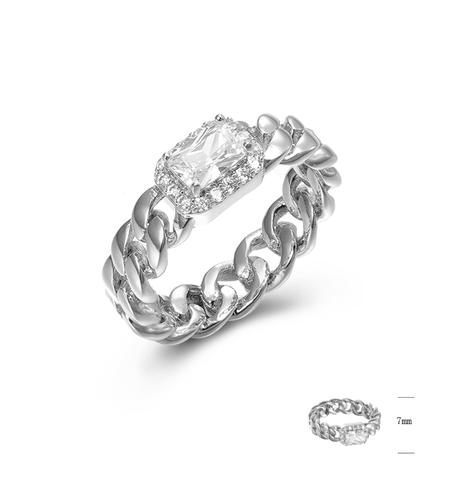 Сребърен пръстен Верига | Колекция Silver Premium | Бижута Invoke.bg