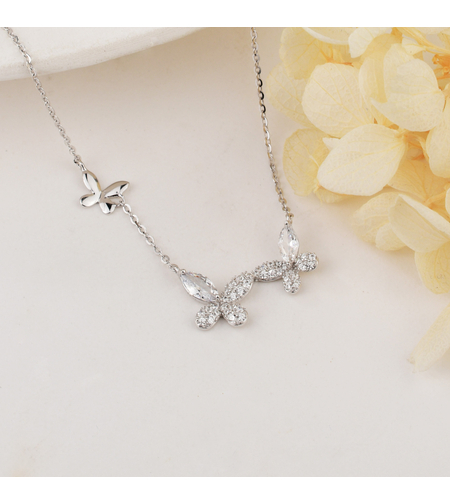 Нежно сребърно колие пеперуда 2700000059555 | колекция Delicate Silver | Бижута Invoke.bg