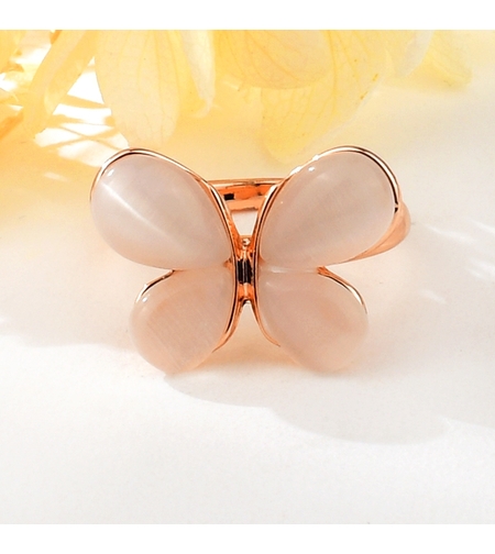 BUTTERFLY ROSE GOLD PLATED RING